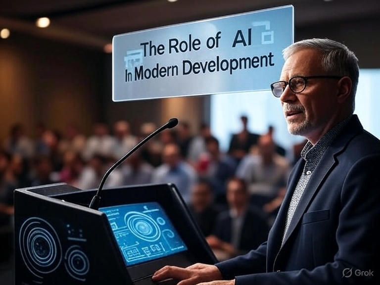 AI brain diagram with data